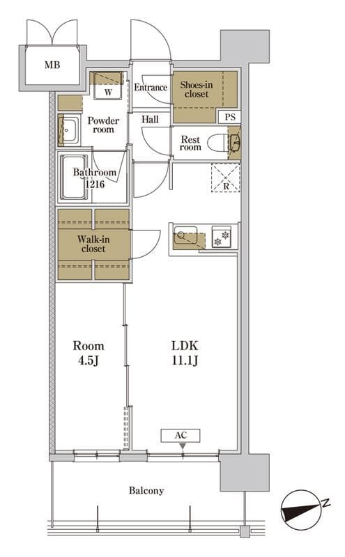 RJRプレシア川口 209 間取り図