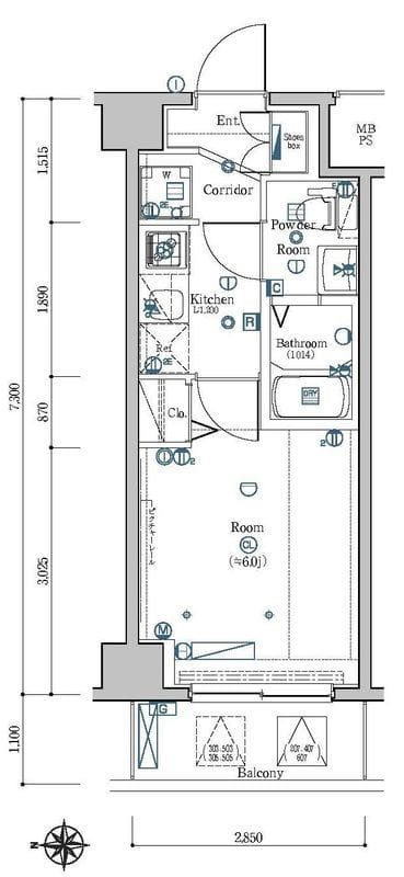 S-FORT川口並木 0205 間取り図