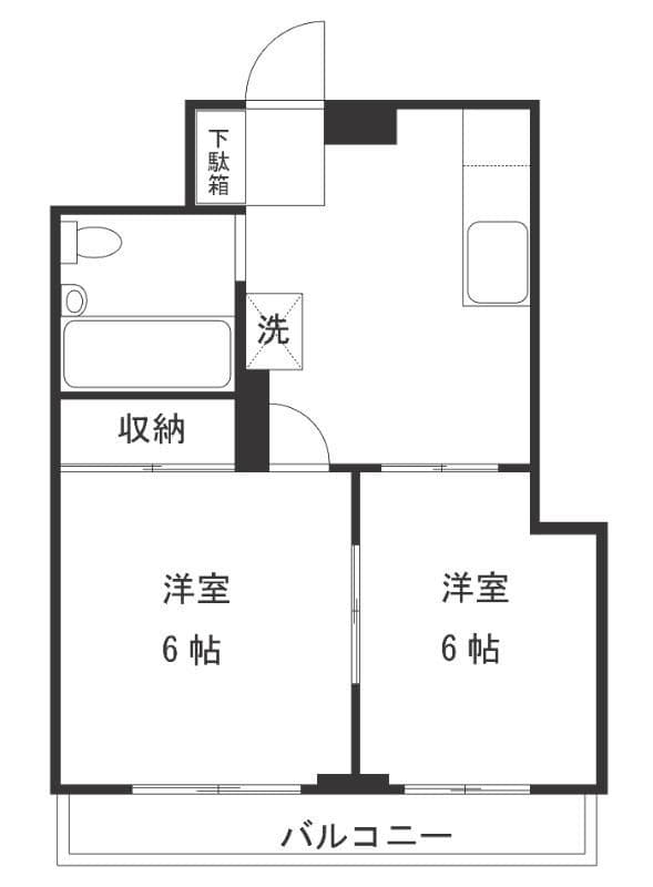 第一中清ビル 203 間取り図