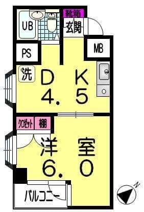 レジデンス坂本 203 間取り図