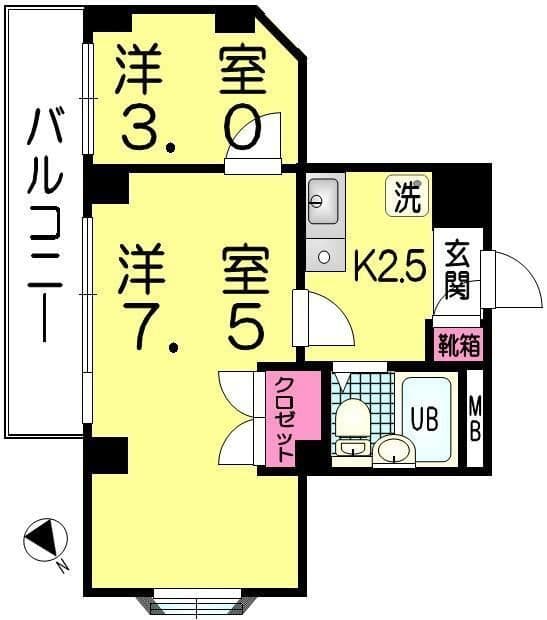 レジデンス坂本 501 間取り図