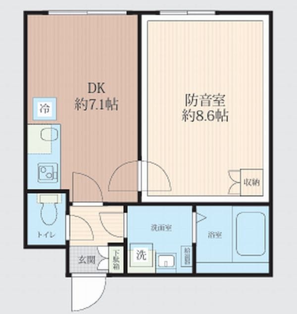 「防音マンション」スカイラシクラス田園調布 101 間取り図