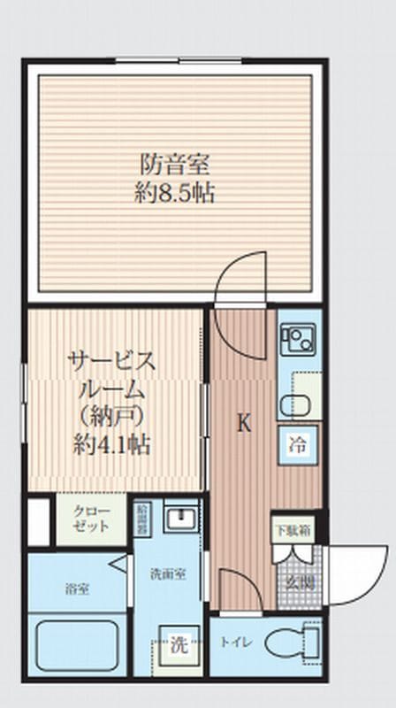「防音マンション」スカイラシクラス田園調布 202 間取り図