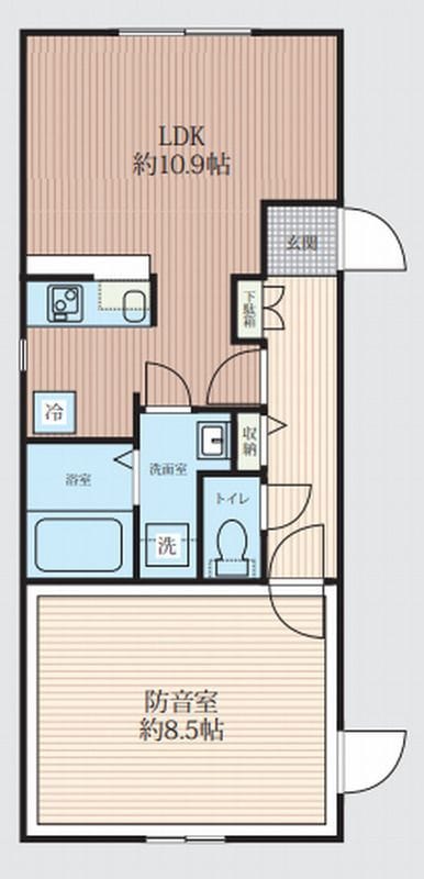 「防音マンション」スカイラシクラス田園調布 401 間取り図