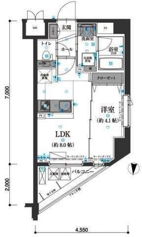 リヴシティ練馬高野台 205 間取り図