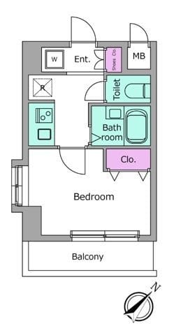 ビエラコート都立大学 1001 間取り図
