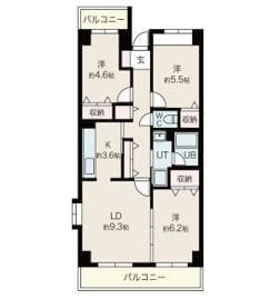 目黒本町マンション 706 間取り図