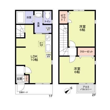 フォレストサンカン 102 間取り図