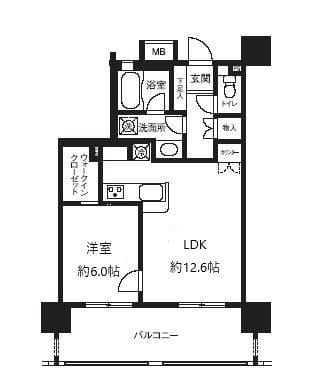 ライオンズシティ白金高輪 503 間取り図