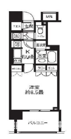 ライオンズシティ白金高輪 604 間取り図