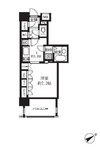 ライオンズシティ白金高輪 606 間取り図