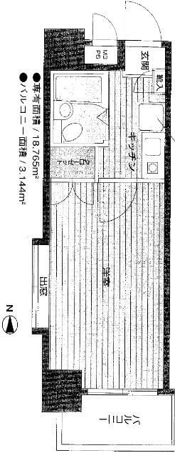 フェニックス早稲田 303 間取り図