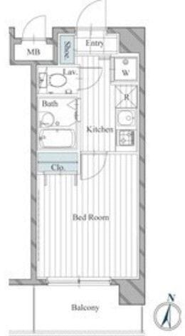 ヴィータローザ大森海岸 605 間取り図