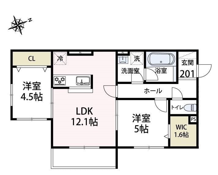 ルガロ ノイエス 201 間取り図