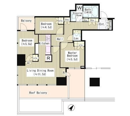 CAPITAL GATE PLACE ザ・タワー 1001 間取り図