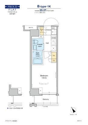 プラウドフラット清澄通り 204 間取り図