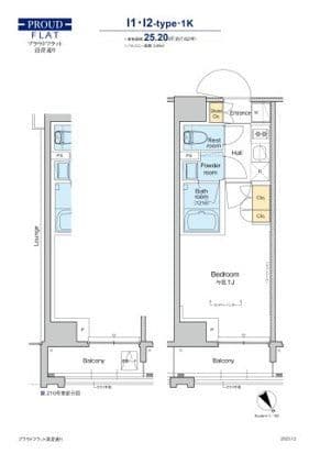 プラウドフラット清澄通り 712 間取り図