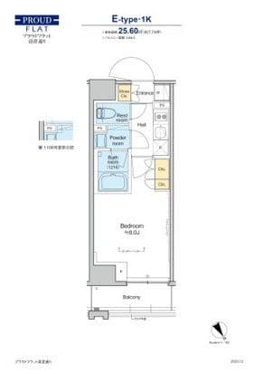プラウドフラット清澄通り 808 間取り図