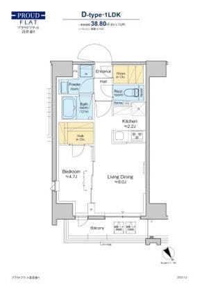 プラウドフラット清澄通り 907 間取り図