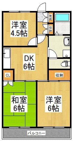 キャッスル向ヶ丘 102 間取り図