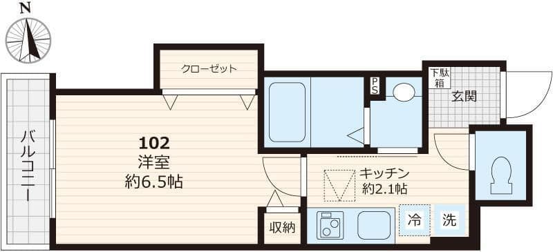 GLガーデン町屋 102 間取り図