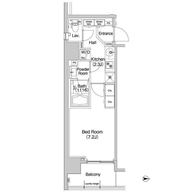 コンフォリア錦糸町 0302 間取り図