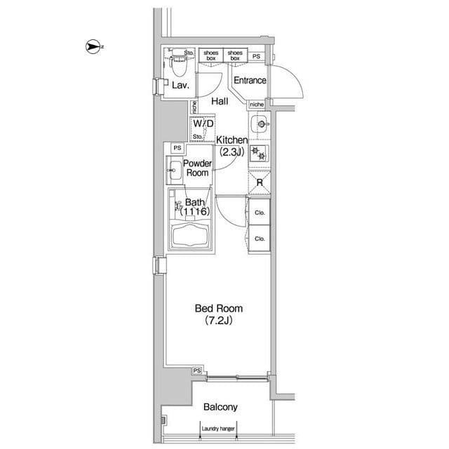 コンフォリア錦糸町 1102 間取り図