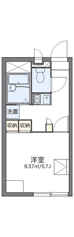 レオパレス清美 102 間取り図