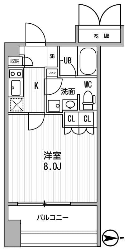 サンフル押上Ⅰ 0502 間取り図