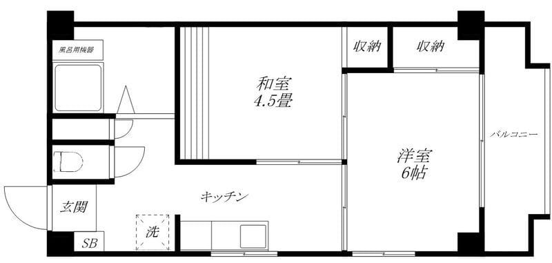 マンション丸中 201 間取り図