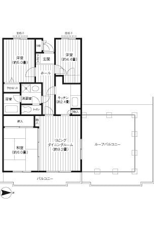 ベルガーデン 403 間取り図