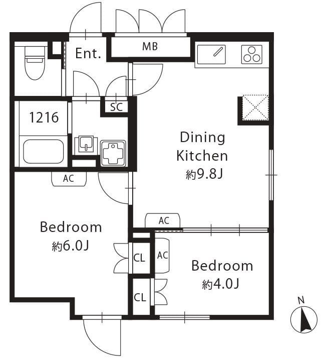 GRAN PASEO 目黒西小山 302 間取り図