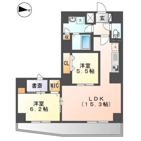 ミネルヴァ千住新橋 801 間取り図