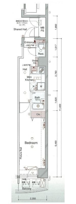 シンシティー日本橋 4F 間取り図