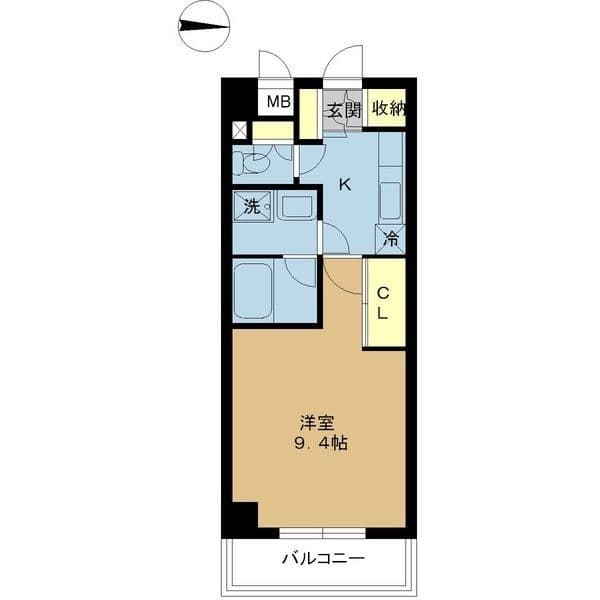 オザリア等々力 0402 間取り図