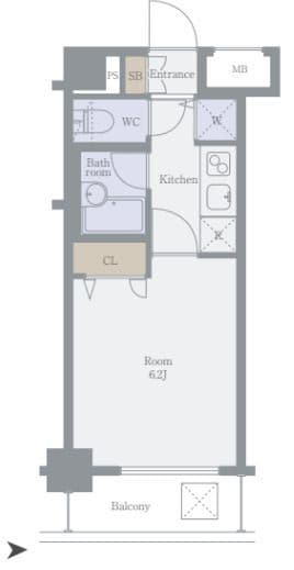 ARTESSIMO LINK TORRE EST 303 間取り図