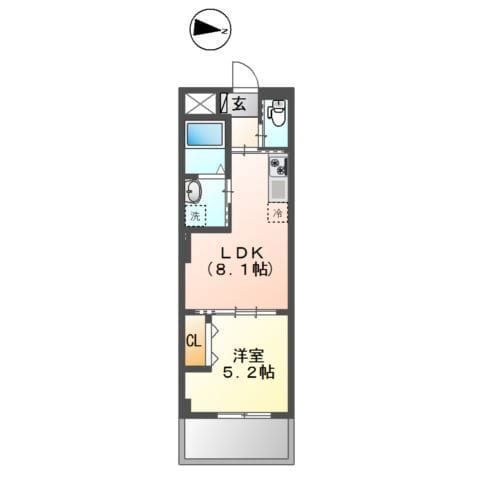 ルミエール高野 303 間取り図