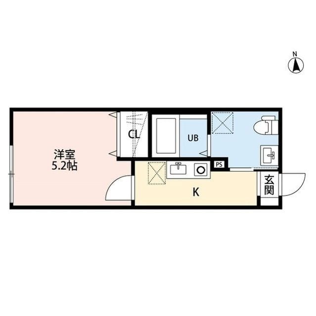 ジュネ谷中 202 間取り図