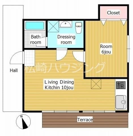 イナミハウス 1F 間取り図