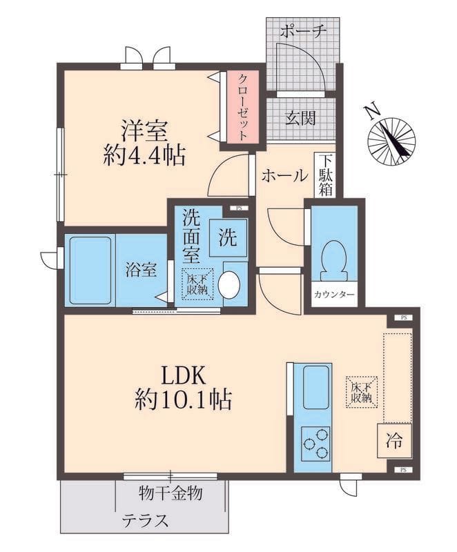 House 千歳船橋 D 間取り図