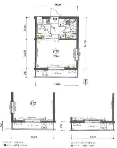 リヴシティ世田谷池尻 403 間取り図