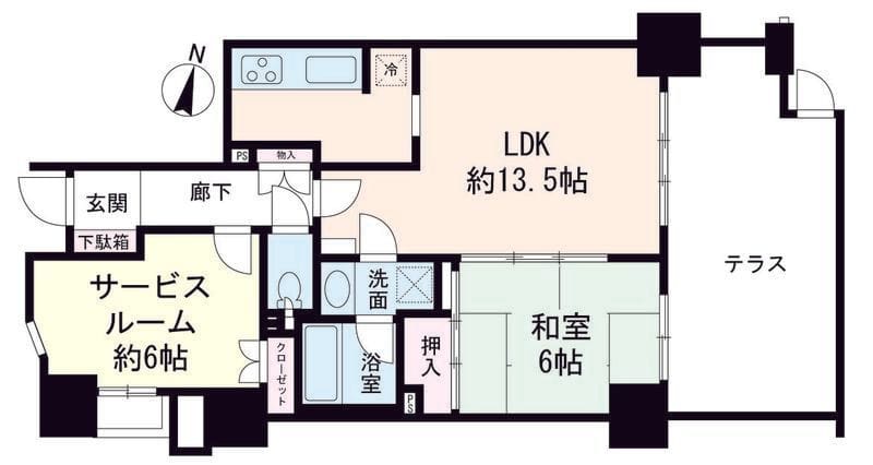 横浜東白楽シティタワー 103 間取り図