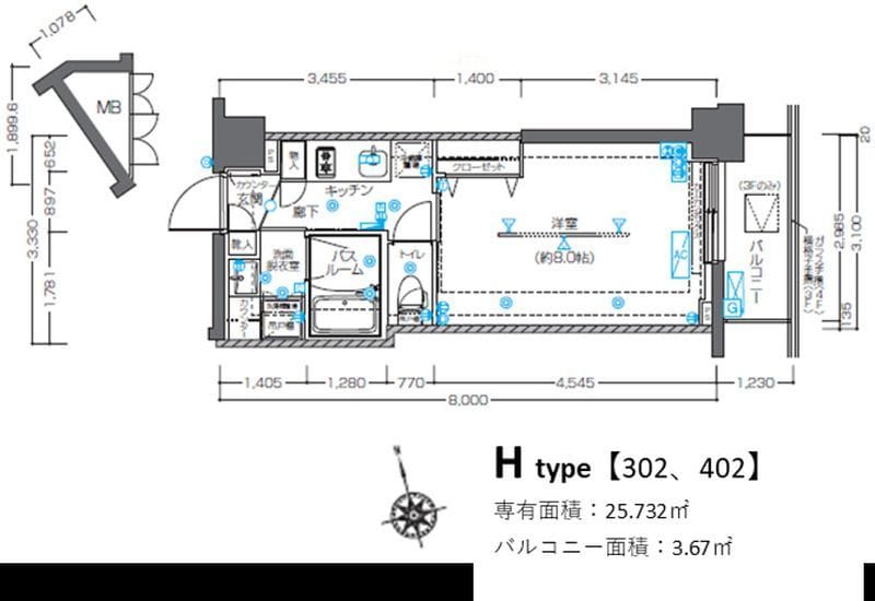 AELL南荻窪 402 間取り図