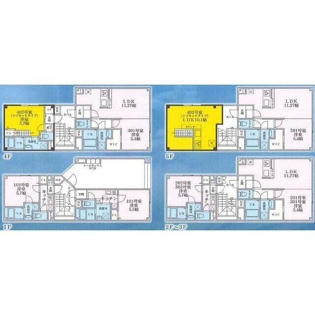 ウィズリー押上 201 間取り図