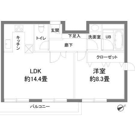 カスタリア西麻布霞町 105 間取り図