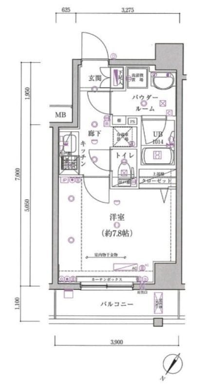 スパシエベルタ横浜 402 間取り図