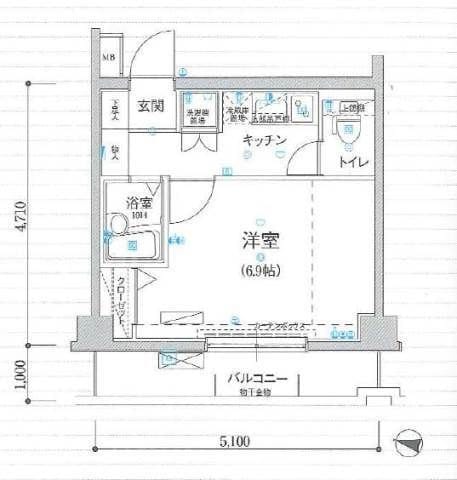 リヴシティ新宿壱番館 602 間取り図