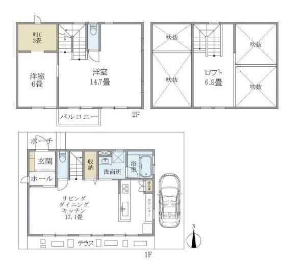 メヌエット杉並 1 間取り図