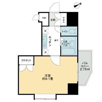 エクセリア荻窪 0907 間取り図