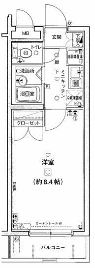 エクセリア荻窪 108 間取り図